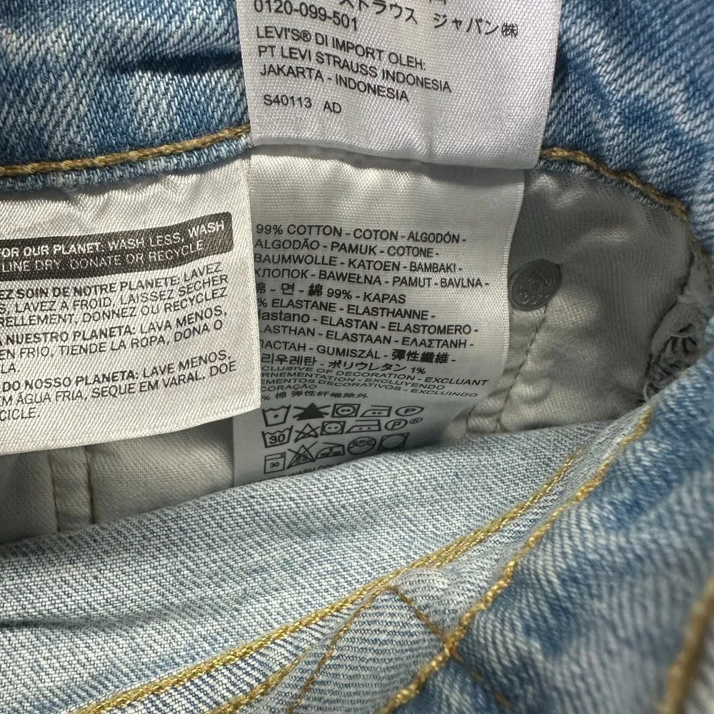 Levi's 512 Jeans Mens 32x30 Blue Cotton Denim Straight Faded Workwear Stretch